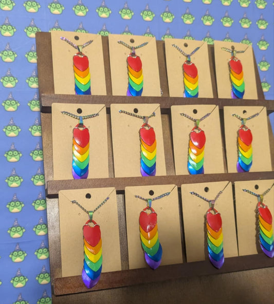 Dragon Scale Rainbow PRIDE Necklace