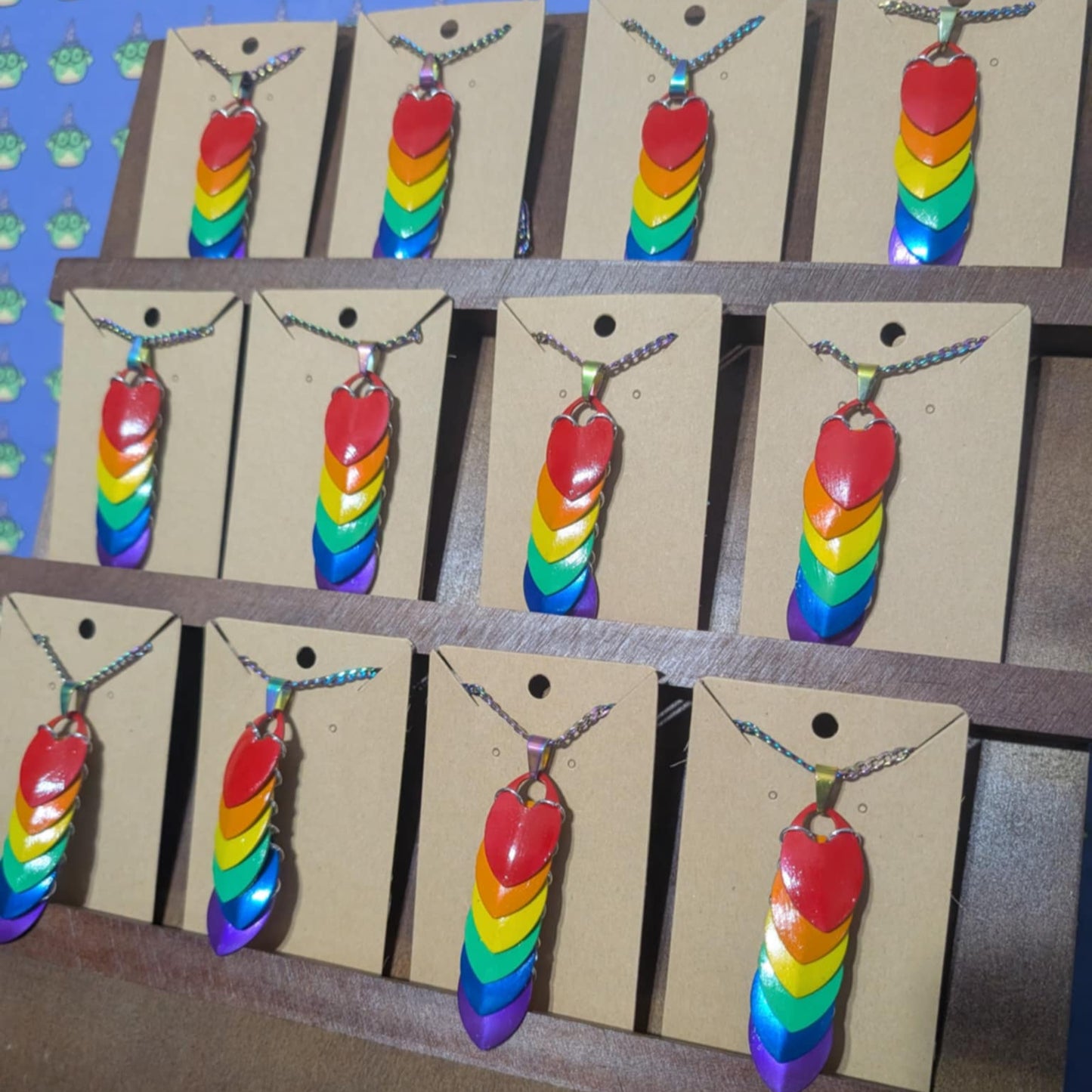 Dragon Scale Rainbow PRIDE Necklace