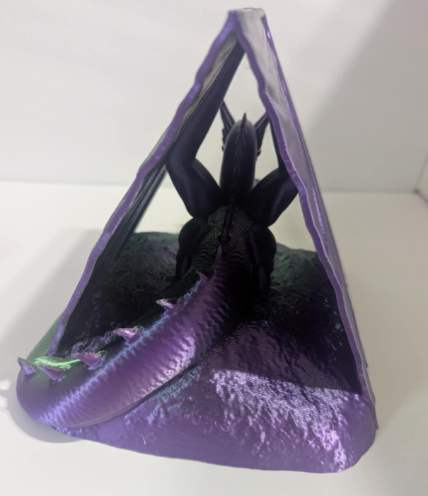 Green and Purple Dragon Book Cradle