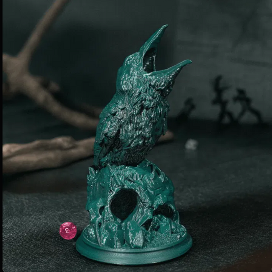 The Dice Roller of Whispering Fate - Raven on Skull Dice Roller